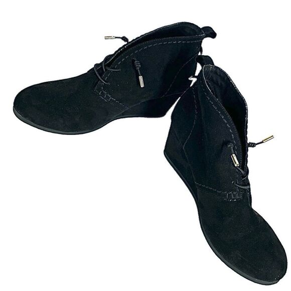 Austin Trading Company Womens Black Textile Suede Ankle Booties Size 8.5 Medium - Picture 4 of 8